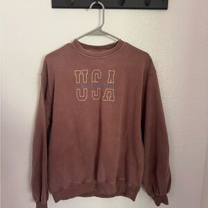 Urban Outfitters Brown USA Sweatshirt